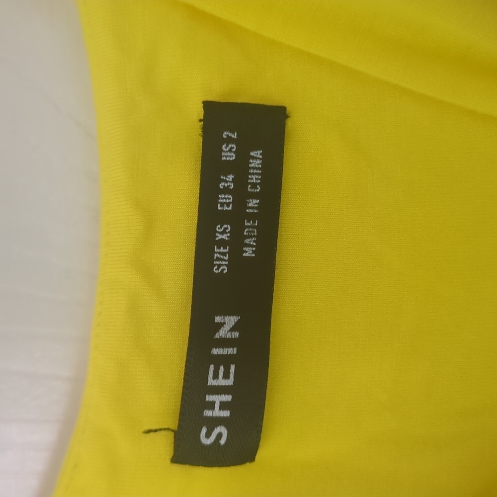 SHEIN Yellow Asymmetrical Ruffled High-Low Sundress - Picture 4 of 5